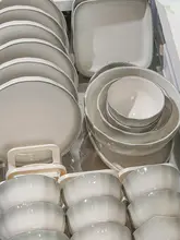 高級感ある陶器製 食器セット【美しいデザイン・フルセット・皿とボウル】