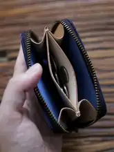 極上の柔らかさの牛革製ミニ財布【ファスナー付き・コインポケット・カード収納】