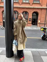 軽やかで感のあるロングトレンチコート【女性用・薄手・カジュアル】