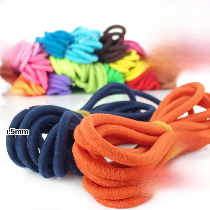 カラフルな太いゴムヘアアクセサリー【丸型・弾力性・おしゃれ】