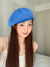 軽やかなデザイン！夏用薄手透け感のあるレトロベレー帽【女性用・巻き縁・おしゃれ】