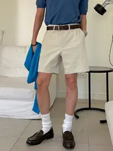 フルレングスカジュアルショートパンツ【ホワイト・フィット・メンズ・夏用】
