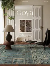 ラグ アメリカン風 ヴィンテージ アジアンテイスト 上品 拭き取り簡単 リビング 寝室 ベッドサイド 「Goya」