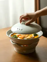 九土 陶器製 浅型土鍋【ご家庭用・煲仔飯・明火対応・煮込み・お粥用】