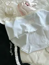 かわいいバレリーナ風のバタフライ猫柄の女児用綿パンツ【極上の柔らかさ・長めの股上】