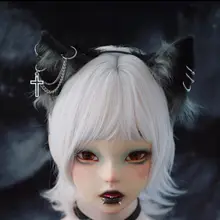 狼耳デザインのヘアバンド【グレー・アンダーグラウンドスタイル・コスプレ用】