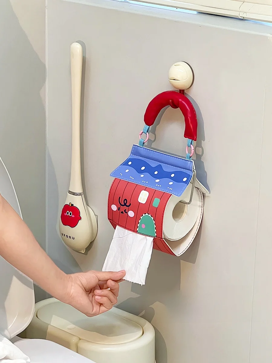 防水トイレットペーパーホルダー：洗面所収納に最適な吊り下げ式デザイン