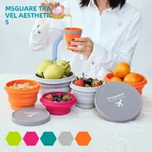 msquare 折りたたみ式アウトドアボウル【携帯用・食品グレード・高温耐性】