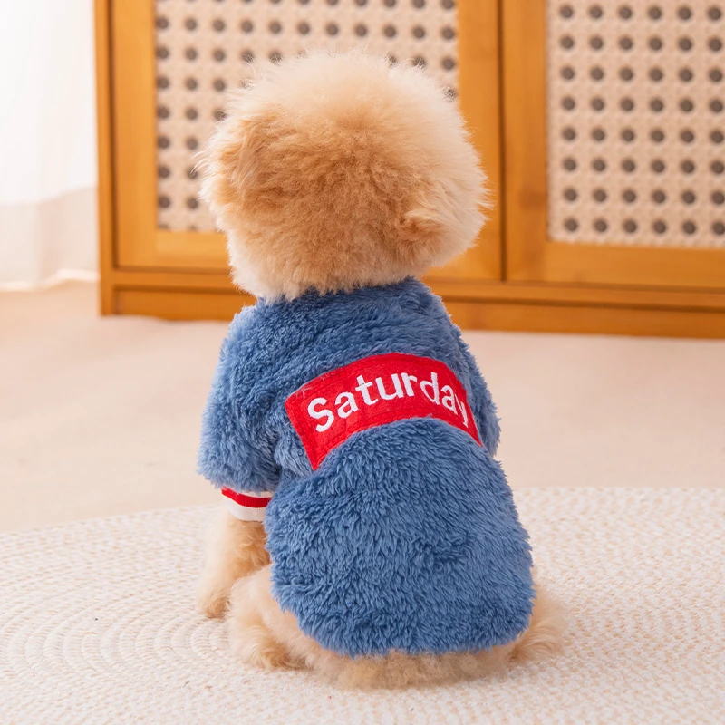犬用フリースパーカー：小型犬・猫対応の秋冬保暖パーカー