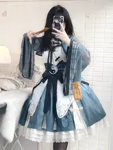 中華風小道士デザインのロリータワンピース【竹墨の美しさ・小僵尸モチーフ】