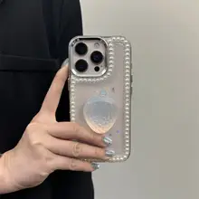 立体パール付きストロベリースタンド【スマートフォン用・水泥風デザイン・スリングタイプ】