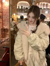 Bankelili 雪山パーカー【フラワープリント・粉色・フード付き・冬用・保温】