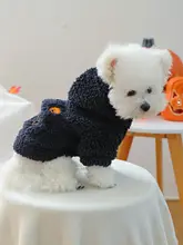 秋冬用 保温羊羔絨フード付きパーカー【小型犬用・犬用衣服・ハロウィン対応】（セットアップ対応）