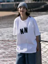 NBN ゆったりフィット アウトドア 半袖 Tシャツ【レトロデザイン・NNロゴプリント・男女兼用】