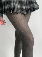 グレーの着圧ストッキング【春秋用・薄手・保温・透け感あり】