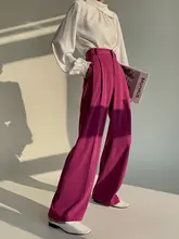 PAPERLLL 高級感あるストレートワイドパンツ【夏用・薄手・ハイウエスト・フィット】