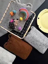 高級感あるシンプルな無地の携帯電話用バッグ【DIY羊毛フェルト・ショルダータイプ】