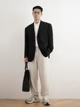 スウェット ジョガーパンツ ストレート ルーズ ベージュグレー スポーツ カジュアル 「SHIJOIN FUNDAJOIN」