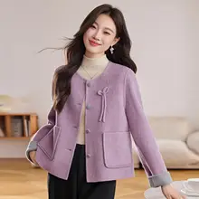 軽やかで上品なショートウールコート【ダブルフェイス・女性用・秋冬向け】