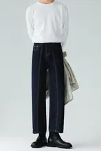 高級デザインのハイウエストデニムパンツ【ワイドストレート・シンプル・ビンテージ風】