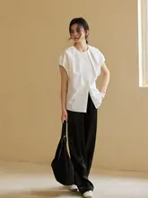 フラワーバルーンスリーブシャツ【夏用・デザイン性・コットン】