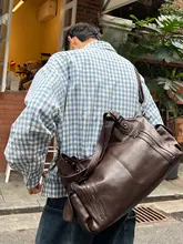 トートバッグ ショルダーバッグ ユニセックス おしゃれ 個性的 ダーク系 ストリート バイク風 「YUEN」