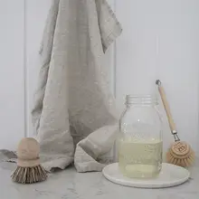 100%リネン製キッチンワイプ【多用途・洗濯可能・テーブルマット・ティークロス】