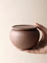 手作り粗陶製 お茶収納缶【密閉・防湿・家庭用】