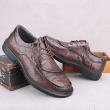 レザー製 ビジネスシューズ メンズ 厚底【本革・レトロデザイン・カジュアル】