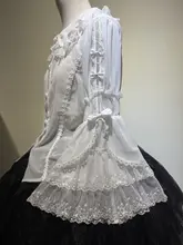 涼しげな姫袖シフォンシャツ【日焼け防止・ロリータ風・ストロベリーケーキデザイン・中袖】