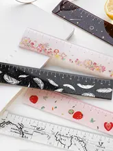 半透明アクリル定規【ヴィンテージ風・シンプルデザイン・学生用・測定用】