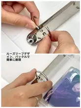 バインダー 収納ファイル スライド式 クリア 高透明 コンサートチケット チェキ カップスリーブ ドリンクホルダー 収納