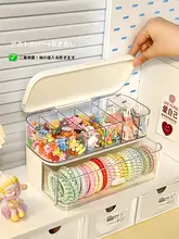 子供用ヘアゴム収納ボックス【分割収納・大容量・ふた付き】
