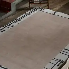 高級感あるフレンチスタイルラグ カウチソファ用【クリーム風・毛足の長い・暖房対応・無ホルムアルデヒド】