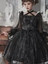 ロリータデザインのゴシックスタイルワンピース【日常使い・プリンセス・コスプレ】（セットアップ対応）