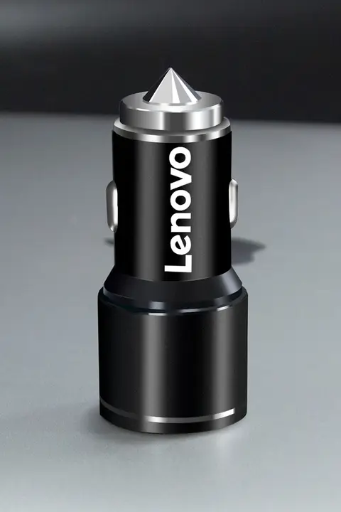 Lenovo 車載充電器【高速充電・金属製・USBポート対応】