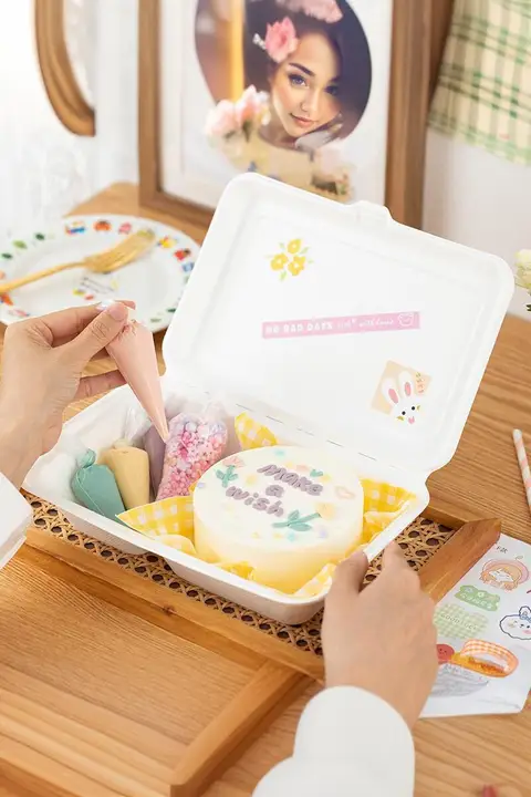 子供用 DIY ケーキボックス【520用・ハンバーガー・ティラミス・サンドイッチパッケージ】