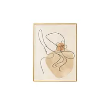 クリーム色の侘び寂び風インテリアアート【モダン・抽象デザイン・寝室用】