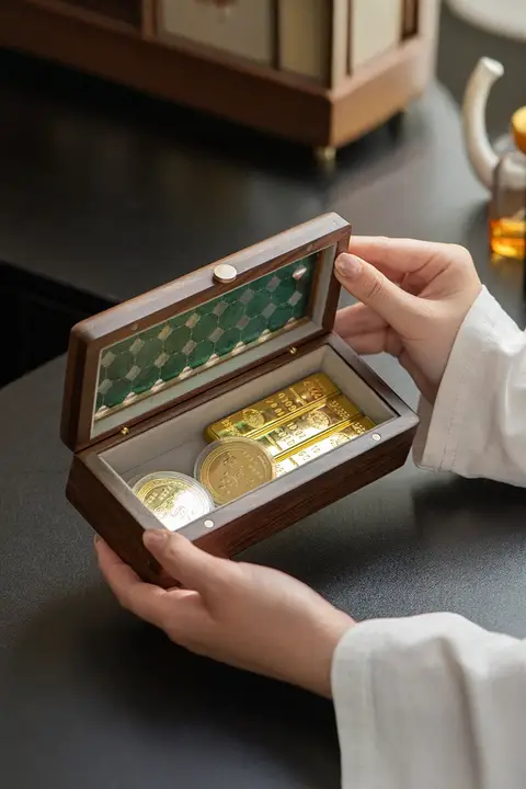 おしゃれなブラックウォールナット製貯金箱【ユニークなデザイン・上質感】