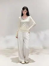 UVカットトップス レディース 長袖 白 薄手 Uネック ホルターネック スリム おしゃれ 夏 「IFSAWX」