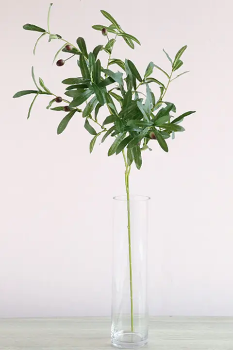 造花オリーブ枝と実のインテリア装飾【創造的な花瓶用・リビングルーム用】