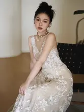 フランス風レース軽婚纱【新婦用・エレガントデザイン・ウェディング】