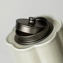 草木灰 陶製茶葉保存容器【二重密封・防湿・携帯便利・家庭用】