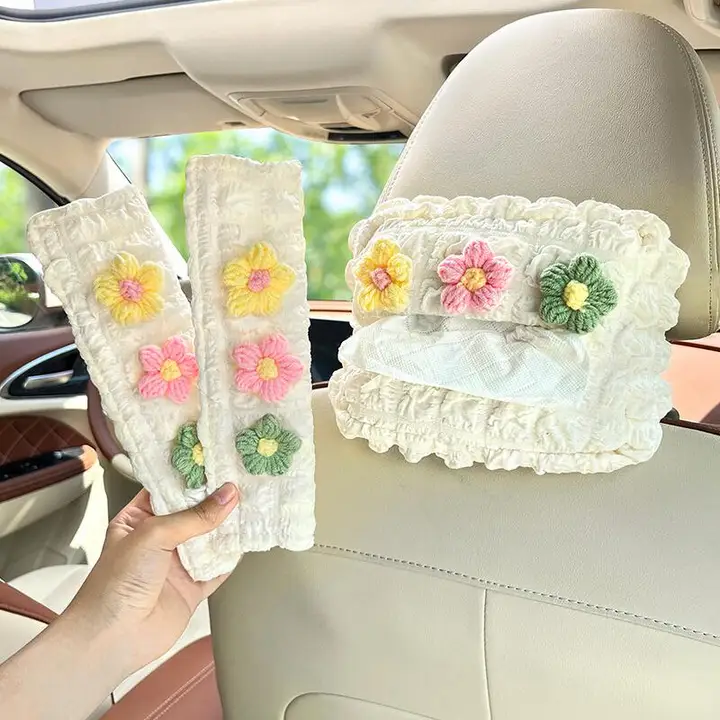 車用かわいいペーパーボックス【椅子背面取り付け・多機能・インテリアアクセサリー用】