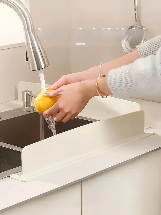 キッチン用シリコン製防水バリア【洗い物・水はね防止・シンク周り用】