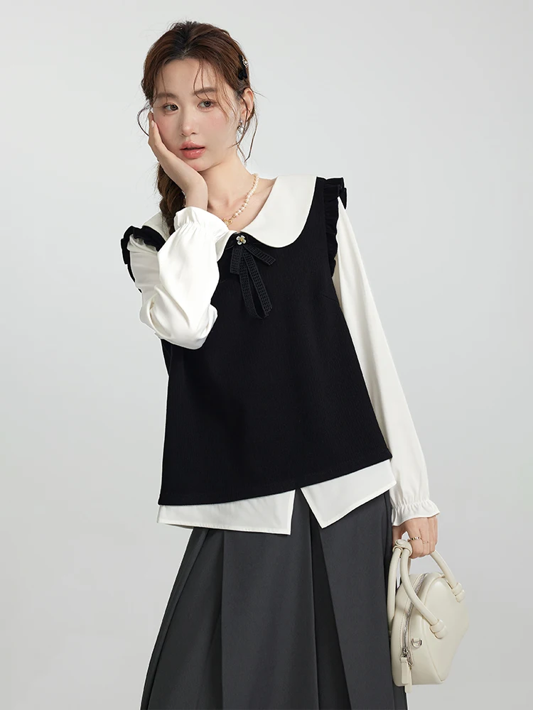 春季にぴったりな大きいサイズのダミー2点セット長袖シャツ：愛蔷薇ブランドの法式スタイルが実用性をどう支えているか