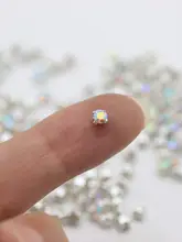 カラフル3mm銀底手縫い爪ダイヤモンド20個セット【DIY装飾アクセサリー用】
