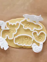クリスマステーマの動物型クッキー型【鹿・クマ・狐・鳥のデザイン】