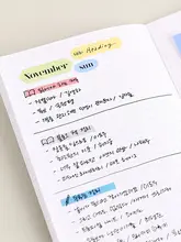 カラフルな日付ステッカー【手帳用・DIY装飾・月曜と日曜対応・書き込み可能】