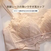 レースデザインの胸元を美しく見せるブラジャー【調整可能・薄手・セクシー】